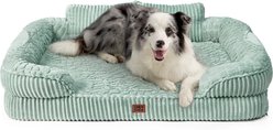 EHEYCIGA Memory Foam Orthopedic Furniture Style Sofa Dog Bed with Removable Cover, 41 x 27 x 7.5-in, Green