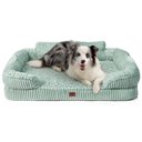 EHEYCIGA Memory Foam Orthopedic Furniture Style Sofa Dog Bed with Removable Cover, 41 x 27 x 7.5-in, Green