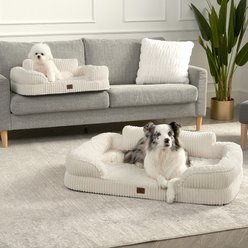 EHEYCIGA Memory Foam Orthopedic Furniture Style Sofa Dog Bed with Removable Cover, 42 x 30 x 7.5-in, Beige slide 2 of 9