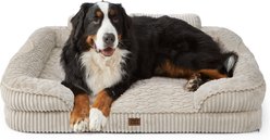 EHEYCIGA Memory Foam Orthopedic Furniture Style Sofa Dog Bed with Removable Cover, 45 x 35 x 7.5-in, Linen