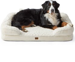 EHEYCIGA Memory Foam Orthopedic Furniture Style Sofa Dog Bed with Removable Cover, 45 x 35 x 7.5-in, Beige slide 1 of 9