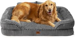 EHEYCIGA Memory Foam Orthopedic Furniture Style Sofa Dog Bed with Removable Cover, 42 x 30 x 7.5-in, Grey