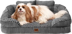 EHEYCIGA Memory Foam Orthopedic Furniture Style Sofa Dog Bed with Removable Cover, 36 x 27-in, Grey