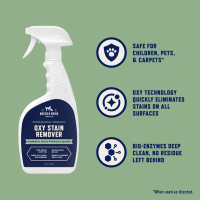 Show full view: Rocco & Roxie Supply Co. Oxy Stain Remover Powerful Multi-Purpose Cleaner, 32-fl oz bottle slide 2 of 9