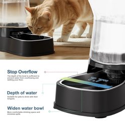 Gardner Pet Stainless Steel Bowls Water Dispenser, Gravity, with Filter BPA-Free Polypropylene Dog & Cat Waterer, 1-gallon, Grey slide 2 of 8