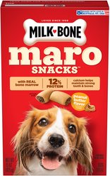 Milk-Bone MaroSnacks Peanut Butter Flavor with Bone Marrow Crunchy Dog Treats, 15-oz box