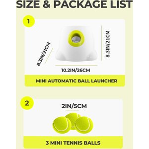 allforpaws Interactives Mini Ball Launcher Dog Toy, White