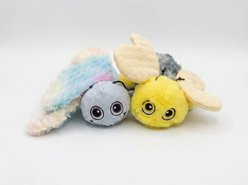 Spike & Stella Toy Bee & Butterfly Squeaky Plush Dog Toy, 2 count