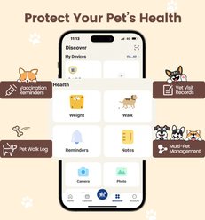 Pawview NFC & QR Code Silent Silicone Heart Shape Personalized Smart Dog ID Tag, Yellow slide 2 of 9
