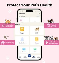 Pawview NFC & QR Code Silent Silicone Heart Shape Personalized Smart Dog ID Tag, Rose Red slide 2 of 9