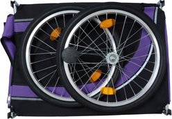 Bencmate Durable Cargo Cart Dog Stroller Bike Trailer, 49.21 x 26.77 x 36.22-in, Purple slide 2 of 8