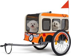 Bencmate Spacious Folding Cargo Cart Dog Bike Trailer, 55.5 x 29 x 29.25-in, Orange slide 1 of 8