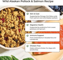 Freshpet Grain-Free Wild Alaskan Pollock & Salmon Recipe Fresh Refrigerated Dog Food, 2-lb roll, case of 8 slide 2 of 9