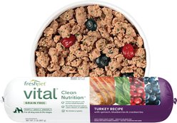 Freshpet Grain-Free Turkey Recipe Fresh Refrigerated Dog Food, 2-lb roll, case of 8