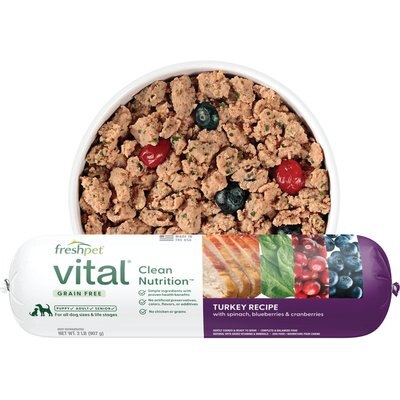 Freshpet Freshpet Grain-Free Turkey Recipe Fresh Refrigerated Dog Food, 2-lb roll, case of 8