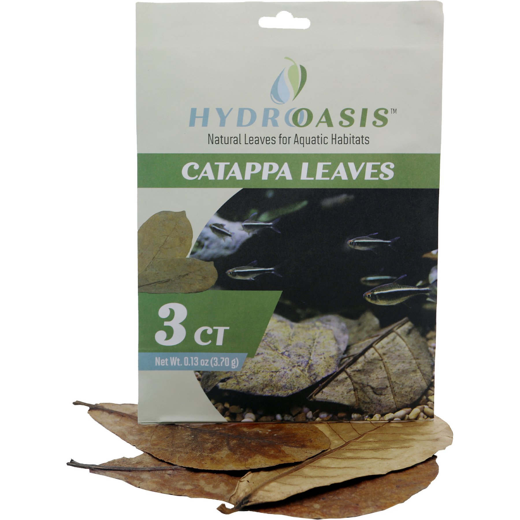 HydrOasis Catappa Leaves Fish Plant, 3 count