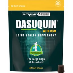 Nutramax Dasuquin with MSM Hip & Joint Soft Chews Joint Supplement for Large Dogs, 42 count