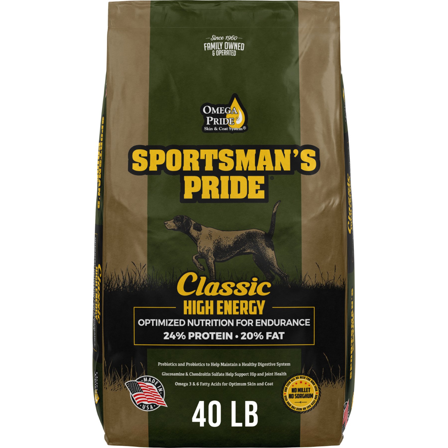 Sportsman's Pride Classic 24/20 High Energy Dry Dog Food, 40-lb bag