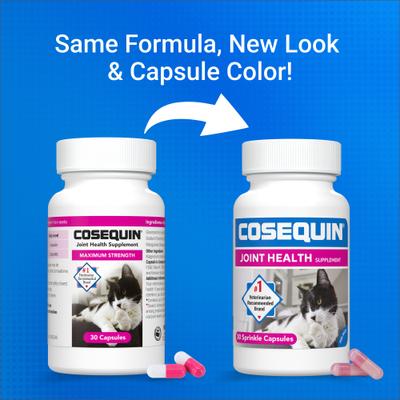 Show full view: Nutramax Cosequin Hip & Joint with Glucosamine & Chondroitin Capsules Joint Supplement for Cats, 30 count slide 3 of 11