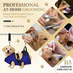 HOMAGICO Hammock Restraint Bag Dog & Cat Grooming Harness & Nail Trimmer, Deep Blue, Small: 15 x 21.3-in slide 2 of 6