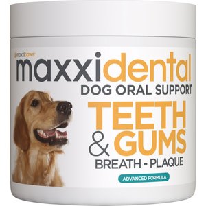 maxxipaws maxxidental Advanced Oral Support Dental & Gum Care Powder Supplement for Dogs, 5-oz jar