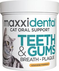 maxxipaws maxxidental Advanced Oral Support Dental & Gum Care Powder Supplement for Cats, 3.2-oz jar