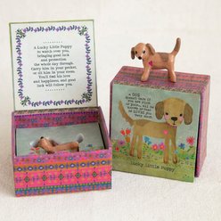 Natural Life Lucky Little Puppy, 2.3 x 2.3 x 1.25-in