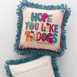 Natural Life Tufted Boho Pillow Like Dogs, 12 x 12-in slide 2 of 3
