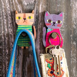 Natural Life Wooden Wall Multi Cat Hook, 2.5 x 2.5 x 0.25-in, Set of 2 slide 2 of 3