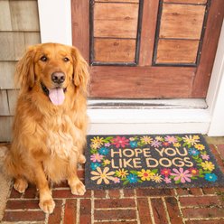 Natural Life Bungalow Doormat Like Dogs, 30 x 18 x 0.5-in, Black