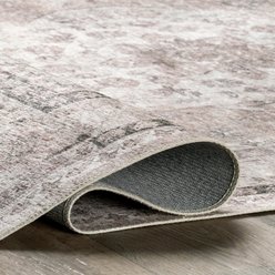 Nuloom Davi Faded SplashGuard Machine Washable Area Rug, Stone, 6 x 9-ft slide 2 of 9