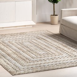 Nuloom Carley SpinClean Machine Washable Geometric Area Rug, Beige, 2 x 3-ft slide 2 of 9