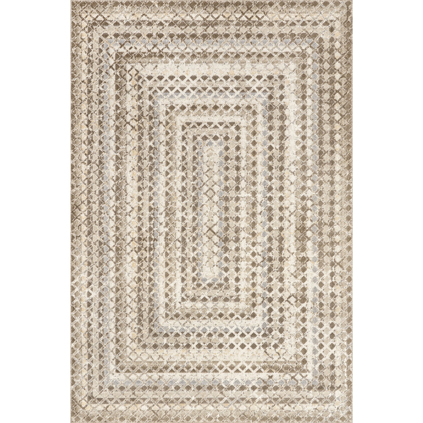 Nuloom Carley SpinClean Machine Washable Geometric Area Rug, Beige, 8 x 10-ft
