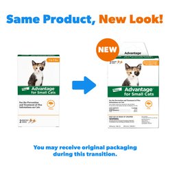 Advantage Topical Flea Prevention for Small Cats, 2-9 lbs, 2-Monthly Treatments slide 2 of 8