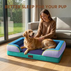 HINTON Waterproof Egg Crate Foam Orthopedic Bolster Dog Bed with Washable Cover & Non-Slip Bottom, Silent Canyon, X-Large slide 2 of 7