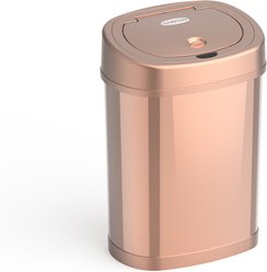 NineStars Oval Motion Sensor Trash Can Dog Waste Disposal System, 3.9-gal, Gold
