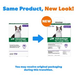 Advantage Topical Flea Prevention for Large Cats, 9 lbs+, 2-Monthly Treatments slide 2 of 8