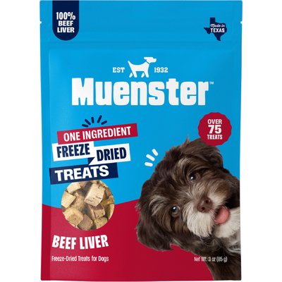 Muenster Muenster Beef Liver Limited Ingredient Diet Freeze-Dried Dog Treats, 3-oz bag