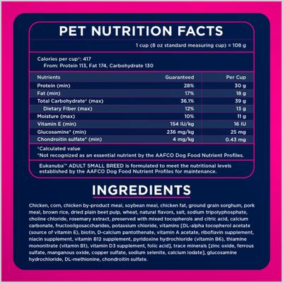 Show full view: Eukanuba Adult Small Breed Dry Dog Food, 34-lb bag slide 8 of 11