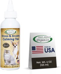 Mad About Organics Stress & Anxiety Calming Tea Supplement for Dogs & Cats, 4-fl oz bottle