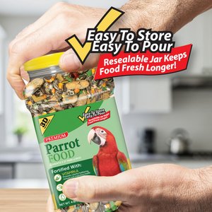 3-D Parrot Food, 4-lb jar