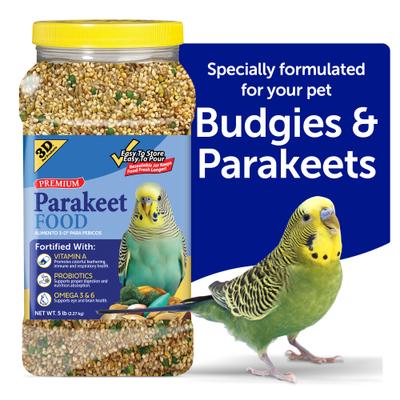 Show full view: 3-D Parakeet Food, 5-lb jar slide 2 of 9