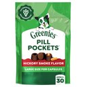 Greenies Pill Pockets Canine Hickory Smoke Flavor Natural Dog Treats, Capsule Size, 180 count