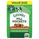 Greenies Pill Pockets Canine Real Peanut Butter Flavor Natural Dog Treats, Capsule Size, 60 count