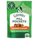 Greenies Pill Pockets Cheese Flavor Natural Dog Treats, Capsule Size, 30 count