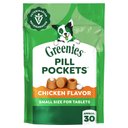 Greenies Pill Pockets Canine Chicken Flavor Natural Dog Treats, Tablet Size, 30 count