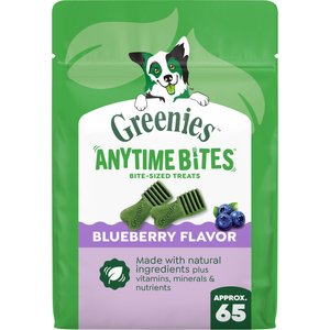 Greenies Anytime Bites Blueberry Flavor Soft & Chewy Dog Treats, 10.3-oz bag