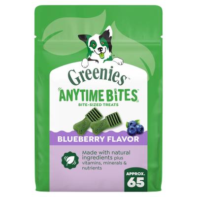 Show full view: Greenies Anytime Bites Blueberry Flavor Soft & Chewy Dog Treats, 10.3-oz bag slide 1 of 10