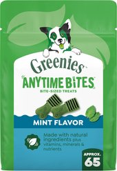 Greenies Anytime Bites Mint Flavor Soft & Chewy Dog Treats, 10.3-oz bag