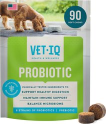 VetIQ Probiotic Soft Chew Supplement for Dogs, 90 count